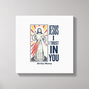 Jesus I Trust In You Divine Mercy Shirt Design_1 Canvas Print