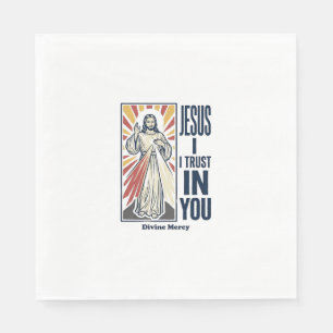 Jesus I Trust In You Divine Mercy Shirt Design_1 Napkin