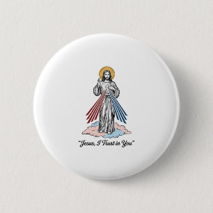 Jesus I Trust in You Vintage Engraving Shirt Desig 2 Inch Round Button