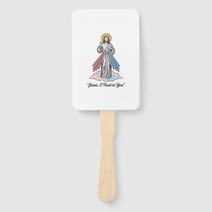 Jesus I Trust in You Vintage Engraving Shirt Desig Hand Fan