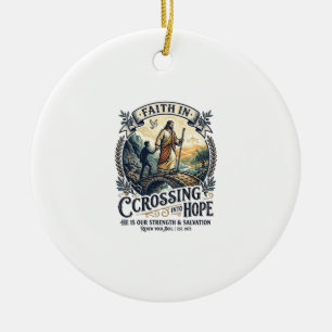 Jesus Immigration Starting Over Courage Shirt Chri Ceramic Ornament