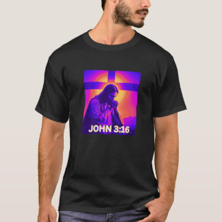 JESUS IN A PRAYER Digital Art Premium T-Shirt