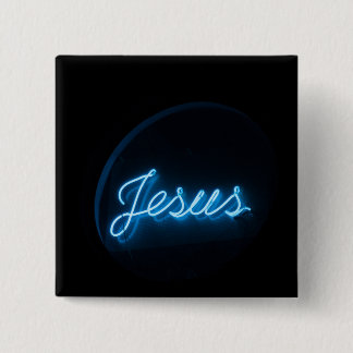 Jesus In Blue 2 Inch Square Button