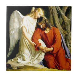 Jesus in Gethsemane Ceramic Tile