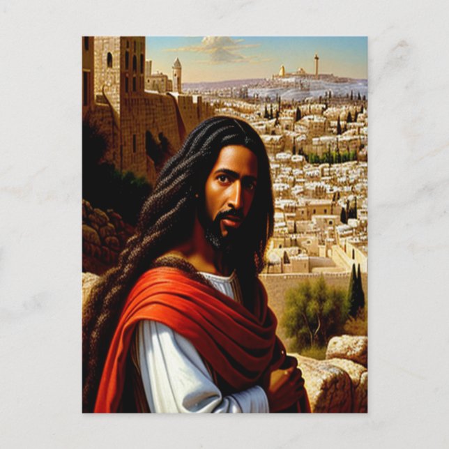 Jesus in Jerusalem Postcard (Front)