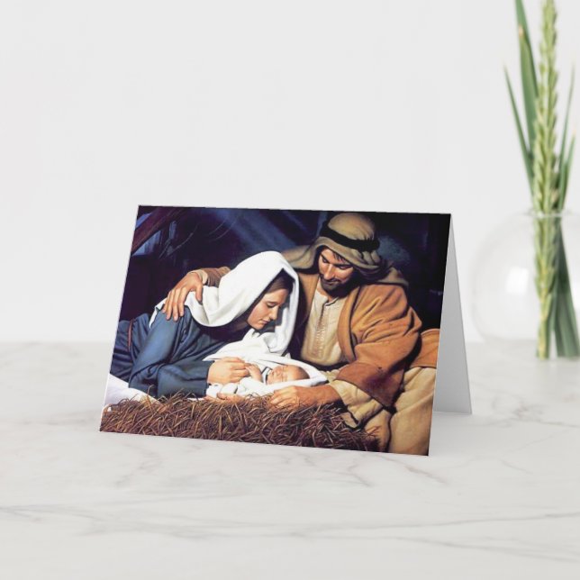 Jesus in Manger Card (Front)