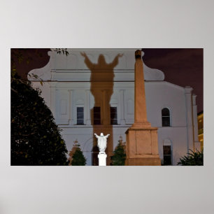 JESUS IN NEW ORLEANS FRENCH QUARTER POSTER