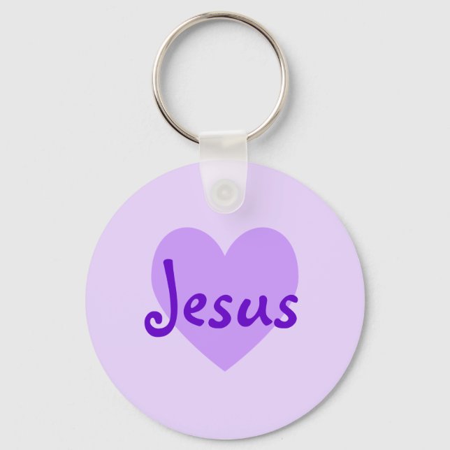 Jesus in Purple Keychain (Front)