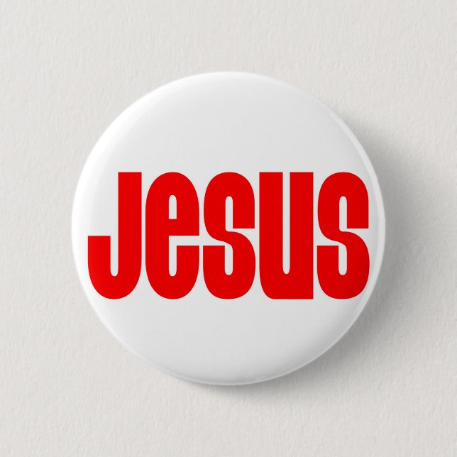 Jesus in Red 2 Inch Round Button (Front)