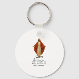 Jesus in Red and White Keychain