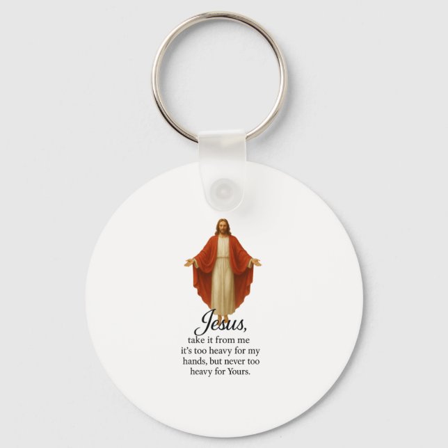 Jesus in Red and White Keychain (Front)