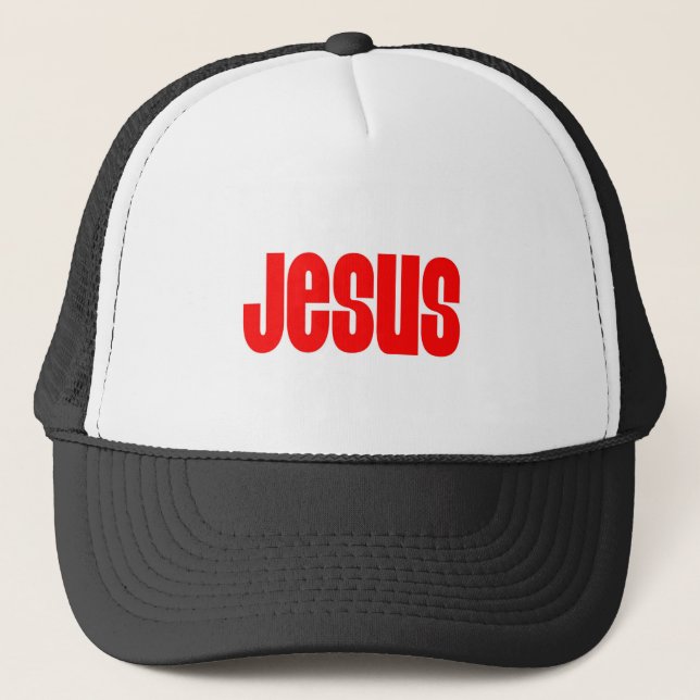 Jesus in Red Trucker Hat (Front)