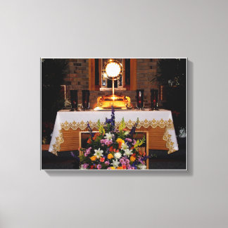 Jesus in The Blessed Sacrament Wrapped Canvas