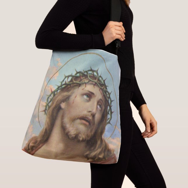 Jesus in the crown of thorns crossbody bag (Close Up)
