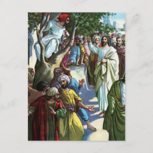 Jesus In The Home Of Zaccheus Postcard