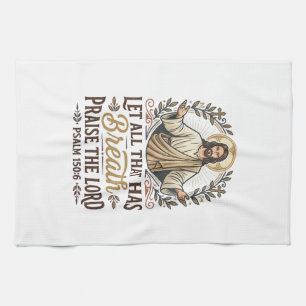 Jesus Indie Folk Acoustic Worship Graphic Tee Chri Kitchen Towel