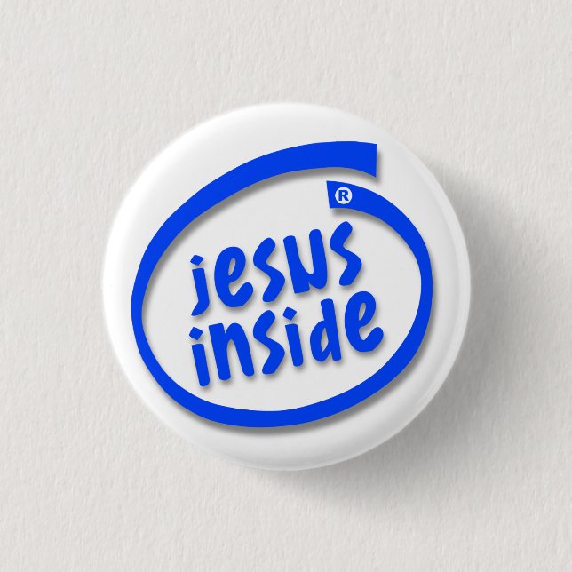 Jesus Inside 1 Inch Round Button (Front)