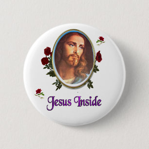 Jesus inside 2 inch round button