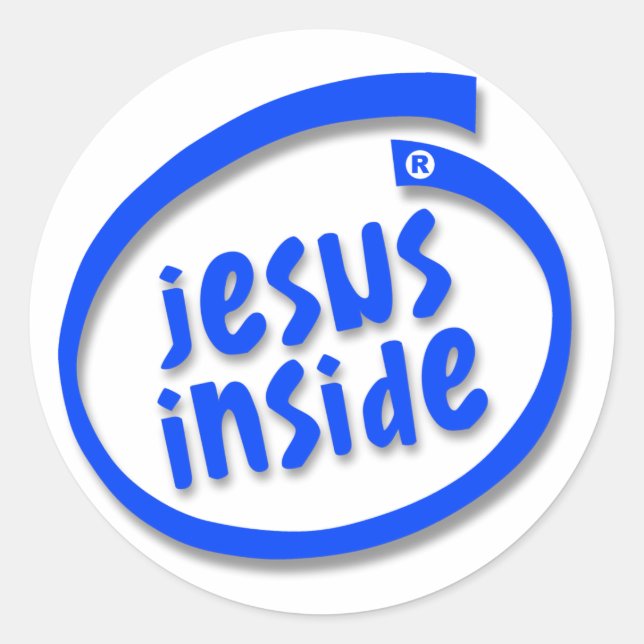 Jesus Inside Classic Round Sticker (Front)