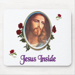Jesus inside mouse pad