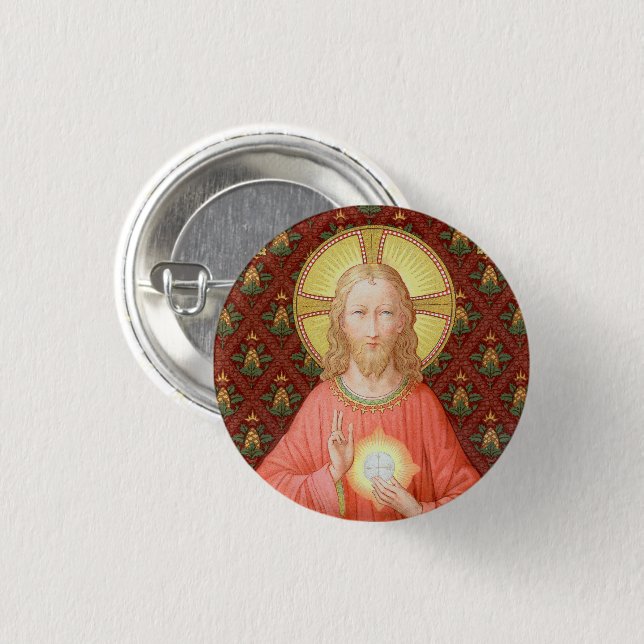Jesus Instituting Holy Communion (SAU 045) 1 Inch Round Button (Front & Back)
