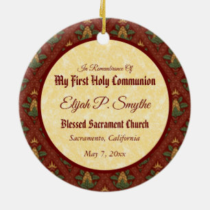 Jesus Instituting Holy Communion (SAU 045) Ceramic Ornament
