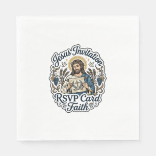 Jesus Invitation RSVP Card Faith Jesus Invitation Napkin