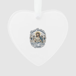 Jesus Invitation RSVP Card Faith Jesus Invitation  Ornament