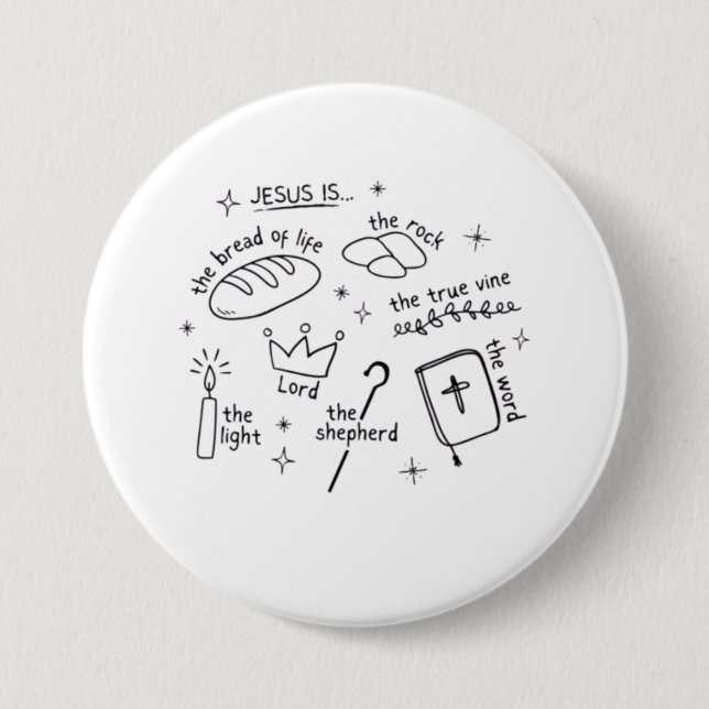 Jesus Is… 3 Inch Round Button (Front)