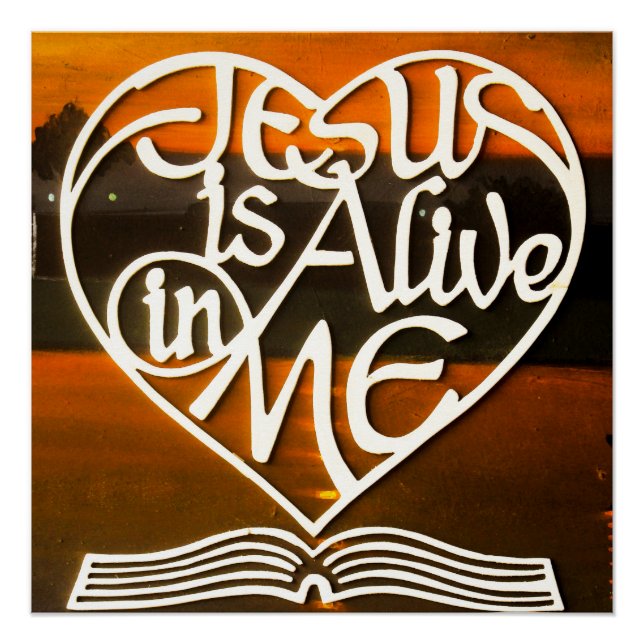JESUS is Alive in ME Divine Glossy Poster (Front)