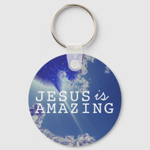 Jesus is Amazing with Sky Stars Keychain