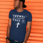 Jesus is back T-shirt<br><div class="desc">Christian t-shirt with the biblical verse from Revelation 14 (Jesus is coming back) . In mixed calligraphy & minimalist typography. This trendy, modern faith design is the perfect gift and fashion statement. #christian #religion #scripture #faith #bible #jesus</div>