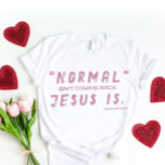 Jesus is back T-shirt for her<br><div class="desc">Christian t-shirt with the biblical verse from Revelation 14 (Jesus is coming back) . In mixed calligraphy & minimalist typography. This trendy, modern faith design is the perfect gift and fashion statement. #christian #religion #scripture #faith #bible #jesus</div>