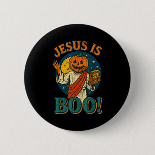 Jesus Is Boo! Cute Christian Vintage Halloween 90' 2 Inch Round Button