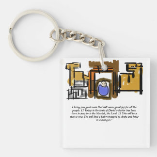 Jesus is born keychain