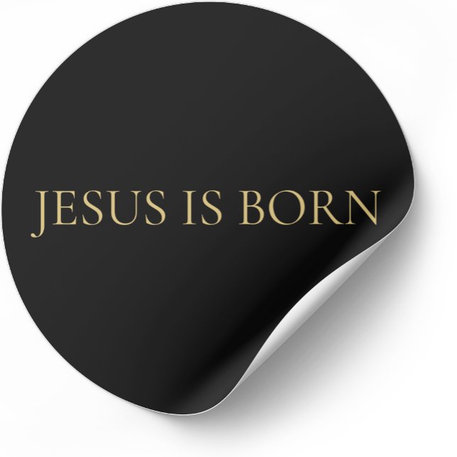 JESUS IS BORN Minimalist Christmas Sticker  (Creator Uploaded)