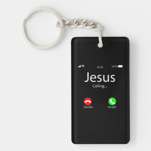 Jesus Is Calling Christian Keychain