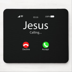 Jesus Is Calling Christian Mouse Pad