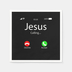 Jesus Is Calling Christian Napkin