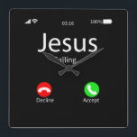 Jesus Is Calling Christian Square Wall Clock<br><div class="desc">Jesus Is Calling Christian T Shirt Church Tee Share your Hope and Faith you have in Jesus Christ by wearing this perfect Christian Theme Shirt with faith and wear it proud and show everyone that you believe in jesus and everybody should know that</div>