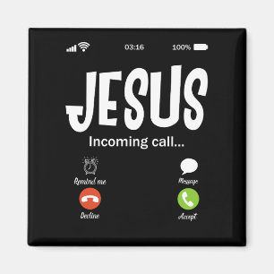 Jesus Is Calling Incoming Call Christian Magnet