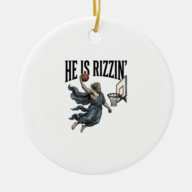 Jesus Is Calling Phone Screen Christian Vector Des Ceramic Ornament (Front)