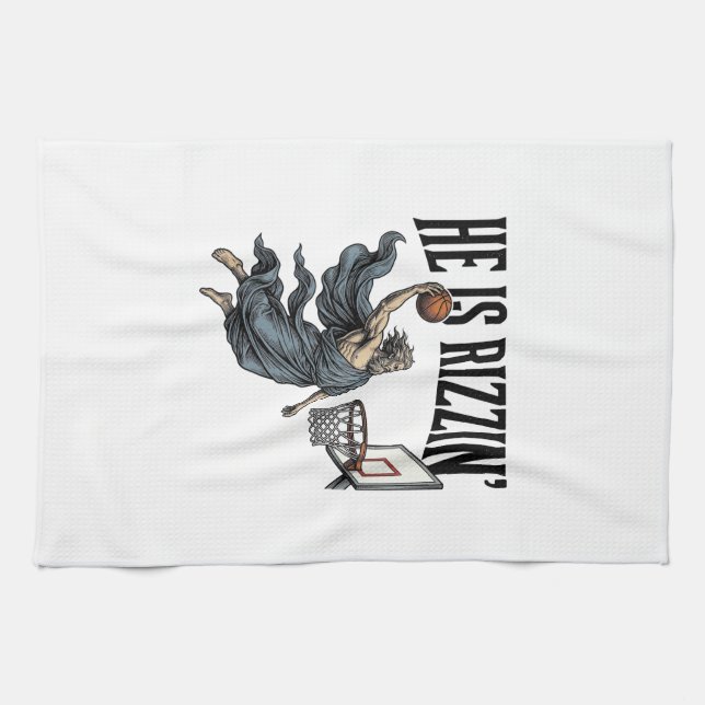 Jesus Is Calling Phone Screen Christian Vector Des Kitchen Towel (Horizontal)