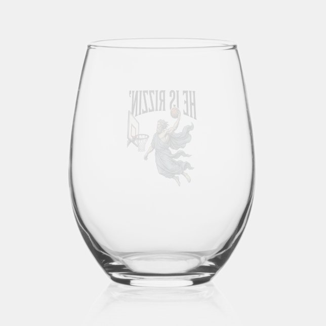 Jesus Is Calling Phone Screen Christian Vector Des Stemless Wine Glass (Front)