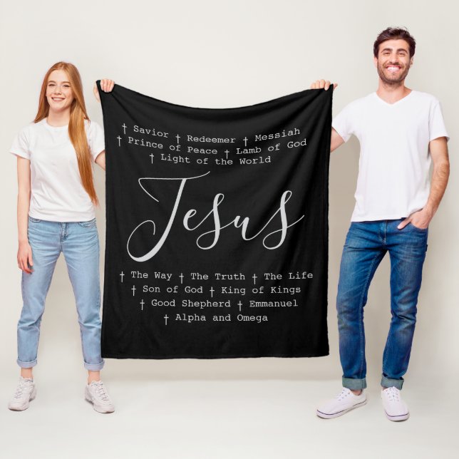 "Jesus is" Christian faith based Fleece Blanket (In Situ)