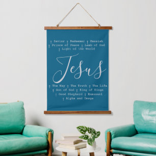 "Jesus is" Christian faith based  Hanging Tapestry