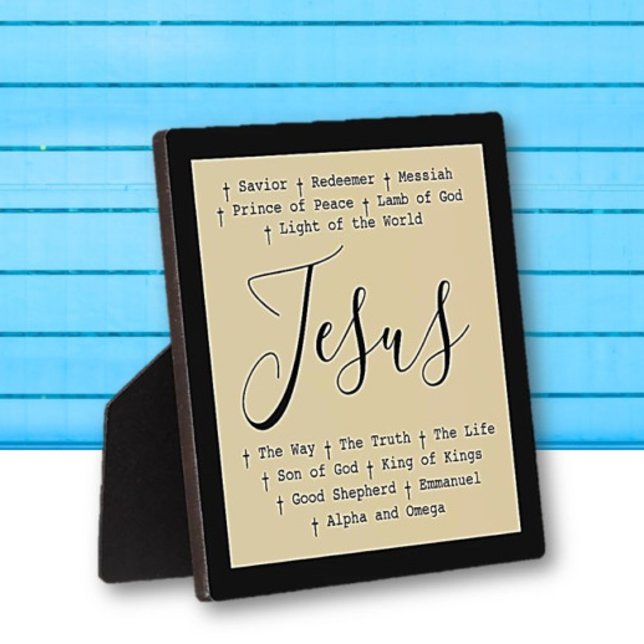 "Jesus is" Christian faith tabletop based Plaque (Creator Uploaded)