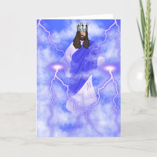 Jesus Is Coming Back In The Clouds Greeting Card