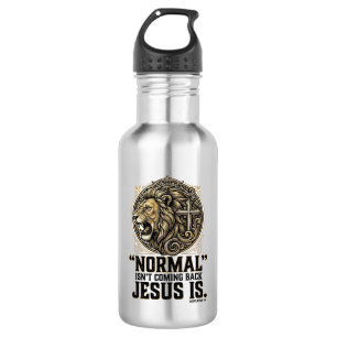 Jesus Is Coming Back Lion Cross Christian Shirt 532 Ml Water Bottle