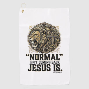 Jesus Is Coming Back Lion Cross Christian Shirt Golf Towel